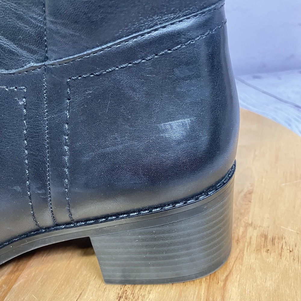 Franco Sarto Lizbeth Black Leather Tall Riding Boots Womens Size 9.5M Equestrian - Picture 5 of 15